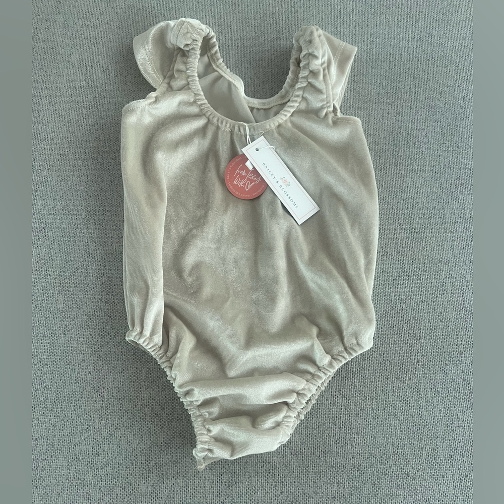 NWT 2T crushed velvet onesie